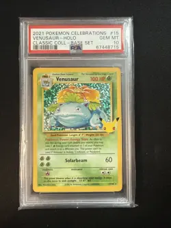 Pokemon Venusaur 15/102 Celebrations Classic Collection Holo 2021 - PSA 10 Gem M - Image 2