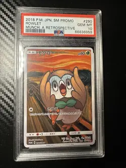 2018 Pokemon Rowlet Munch Japanese SM Promo A Retrospective #290 PSA 10 GEM MINT - Image 1