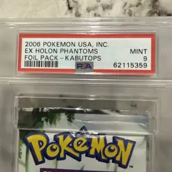Pokemon TCG EX Holon Phantoms Blister Booster Pk PSA9 English 2006 Kabutops - Image 2