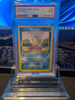 1999 Squirtle 63/102 Pokemon PSA 9 BASE SET - Image 1