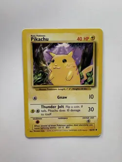 Pokemon Pikachu Basic 58/102 Cmon Base Set - Image 1