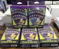 Lot Of 5 2025 Pokemon Trick or Trade Booster pack box - Image 1