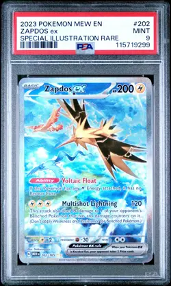 2023 Pokemon Mew En-151 #202 Zapdos Ex Special Illustration Rare PSA 9 - Image 1
