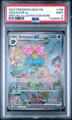2023 Pokemon Mew En-151 #198 Venusaur Ex Special Illustration Rare PSA 9 - Image 1
