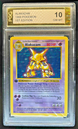 1999 Pokemon Base Set 1st Edition Alakazam Holo #1/102 PGC 10 GEM MINT! - Image 1