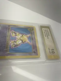 1999 Pokemon Base Set 1st Edition Alakazam Holo #1/102 PGC 10 GEM MINT! - Image 5