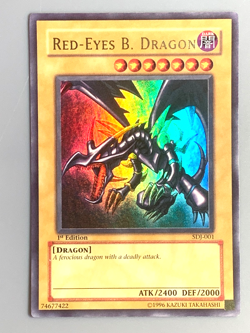 yugioh Red-Eyes B. Dragon SDJ-001 Ultra Rare 1st Edition near mint - Image 1