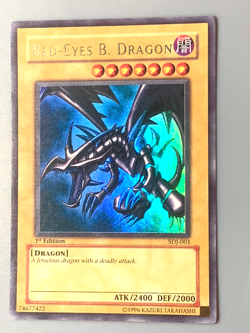 yugioh Red-Eyes B. Dragon SDJ-001 Ultra Rare 1st Edition near mint - Image 3