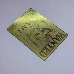 Nami - Wanted One Piece Anime Metal Gold Trading Card Etched Art Tc3 - Image 4