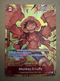 Bandai Monkey.D.Luffy OP01-024 Super Rare SR Foil Alternate Art —N. Mint Alt Art - Image 1