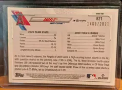2021 Topps Angels #621 Mike Trout Shohei Ohtani 70th Anniversary Gold /2021 - Image 2