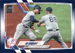 2021 Topps Giancarlo Stanton HR Handoff #646 Royal Blue - Image 1