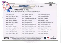 2021 Topps Giancarlo Stanton HR Handoff #646 Royal Blue - Image 2