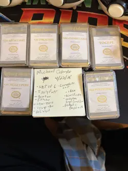 1999 Pokemon 23K Gold Plated Card Complete Set 6, Certified, With Pokeball - Image 3