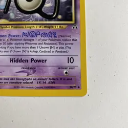 Unown [N] 50/75 Uncommon 1st Edition Neo Discovery Pokemon Card EX/LP - Image 5