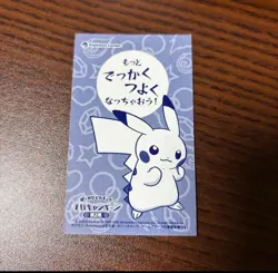 Pokemon Center Bussiness Card Pikachu Mega Charizard Japanese Poncho Wearing - Image 2