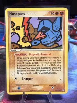 Pokemon Nosepass 60HP EX Deoxys 42/107 Uncommon Basic Regular Card - Image 1