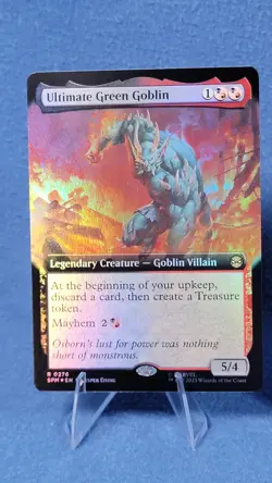 Ultimate Green Goblin Extended Art Foil NM AND Regular MTG Marvel's Spider-Man - Image 2