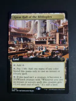 Great Hall of the Biblioplex (Extended Art) Rare MTG Secrets of Strixhaven - Image 1
