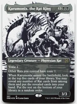 Karumonix, the Rat King (Showcase) 307 Phyrexia: All Will Be One MagicFoil NM - Image 1
