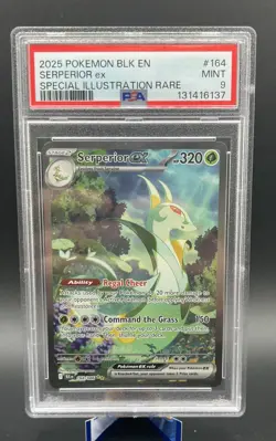 PSA 9 Mint Serperior ex 164 Special Illustration Rare - Pokemon BLK EN Bolt - Image 1