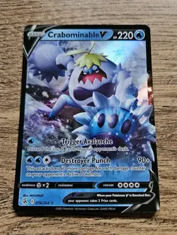 Crabominable V 076/264 Fusion Strike Holo Pokemon Card - Image 1