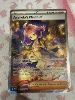 Acerola’s Mischief SIR #183/132 Mega Evolution Secret Rare pokemon TGC - Image 1