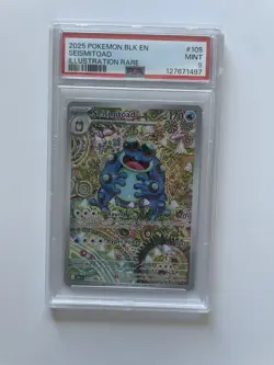 Pokemon TCG Seismitoad Illustration Rare Black Bolt 105/086 English PSA 9 Mint - Image 1