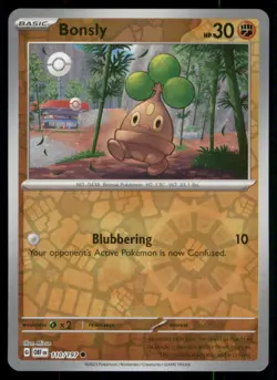 Bonsly 110/197 Common Obsidian Flames Pokemon Reverse Holo Near Mint - Image 1