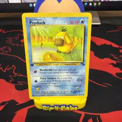 Psyduck 53/62 Fossil Regular 1st Edition Pokemon WOTC LP - Image 1