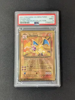 PSA 9 Charizard 4/102 METAL Celebrations UPC Promo - Graded Pokemon Card - Image 1