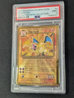PSA 9 Charizard 4/102 METAL Celebrations UPC Promo - Graded Pokemon Card - Image 3