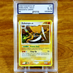 Pokemon Diamond & Pearl Majestic Dawn Kabutops 6/100 AGS EX+ 5.5 Holo Rare 2008 - Image 1
