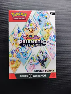 Pokemon Scarlet & Violet Prismatic Evolutions Booster Bundle Box 6 Booster Packs - Image 1