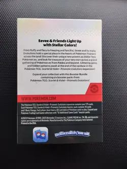 Pokemon Scarlet & Violet Prismatic Evolutions Booster Bundle Box 6 Booster Packs - Image 2