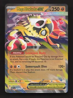 Mega Hawlucha ex 116/217 Double Rare ME: Ascended Heroes Pokemon Near Mint - Image 1