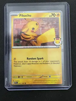 Pikachu - (Cosmo Holo) 051/162 Pokemon Day Promo #1 - Image 1
