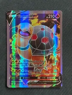Pokemon Torkoal V 188/202 Sword & Shield Full Art Ultra Rare Holo Near Mint - Image 1