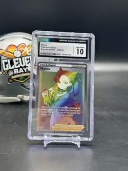 Marnie Pokemon 2020 Sword & Shield 208/202 Rainbow Trainer CGC 10 (CBMH) - Image 1
