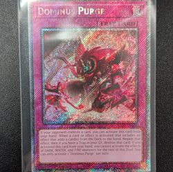 Konami Dominus Purge 1st Edition Trap Card Yu-Gi-Oh! TCG Platinum Secret Rare - Image 1