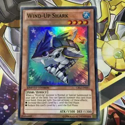 Yugioh Wind-Up Shark CBLZ-ENSE1 Super Rare Limited Edition LP - Image 1