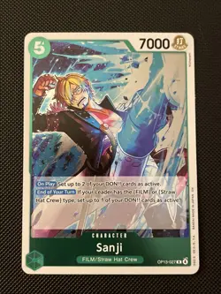 2025 Carrying on His Will #OP13-027 Sanji Character / Green/FILM/Straw Hat Crew - Image 1