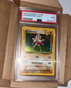Pokemon TCG Hitmonchan Holo Rare Base Set 7/102 PSA 9 1999 English - Image 1