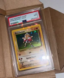 Pokemon TCG Hitmonchan Holo Rare Base Set 7/102 PSA 9 1999 English - Image 2