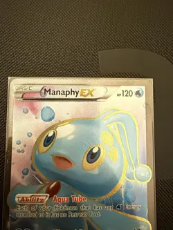 Pokemon TCG Manaphy EX XY Breakpoint Holo Full Art Ultra Rare Card 116/122 - Image 2