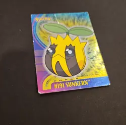 #191 SUNKERN Pokemon Topps TV Animation Edition Card HP - Image 3