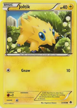 POKEMON CARD JOLTIK 33/98 NO 595 ATTACHING POKEMON TCG CCG - Image 1