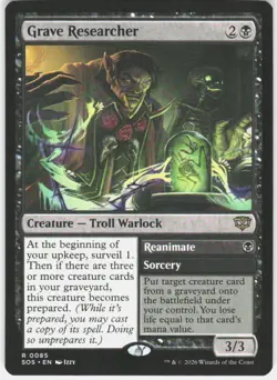Grave Researcher 85 Secrets of Strixhaven Magic the Gathering - Image 1