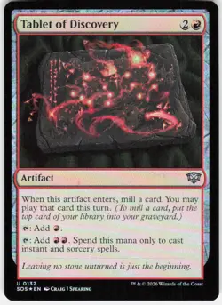 Tablet of Discovery Foil 132 Secrets of Strixhaven Magic the Gathering - Image 1