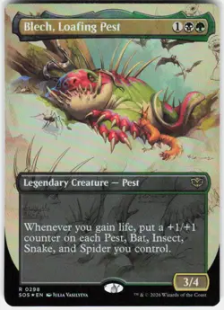 Blech Loafing Pest Borderless Foil 298 Secrets of Strixhaven Magic the Gathering - Image 1